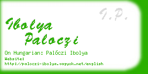 ibolya paloczi business card