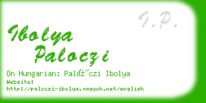 ibolya paloczi business card